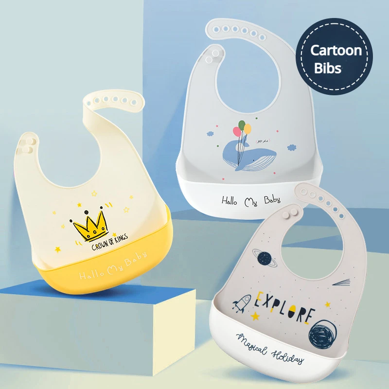 

Food-grade silicone bibs baby food bibs baby drool bibs waterproof anti-dirty children's drooling bibs summer