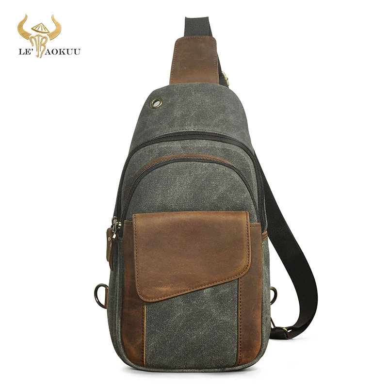 

Натуральная коровья кожа, Мужская кофейная модная дорожная сумка с треугольным нагрудным ремешком, дизайн 8 дюймов, планшет, сумка на одно плечо, рюкзак для мужчин, 8013