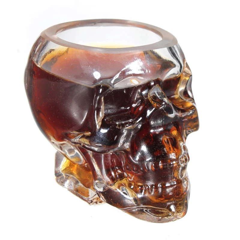 

2PCS 80ml Liquor Glass Creative Crystal Skull Head Bone Winebottle Mug Beer Glasses Wine Cup Drinkware