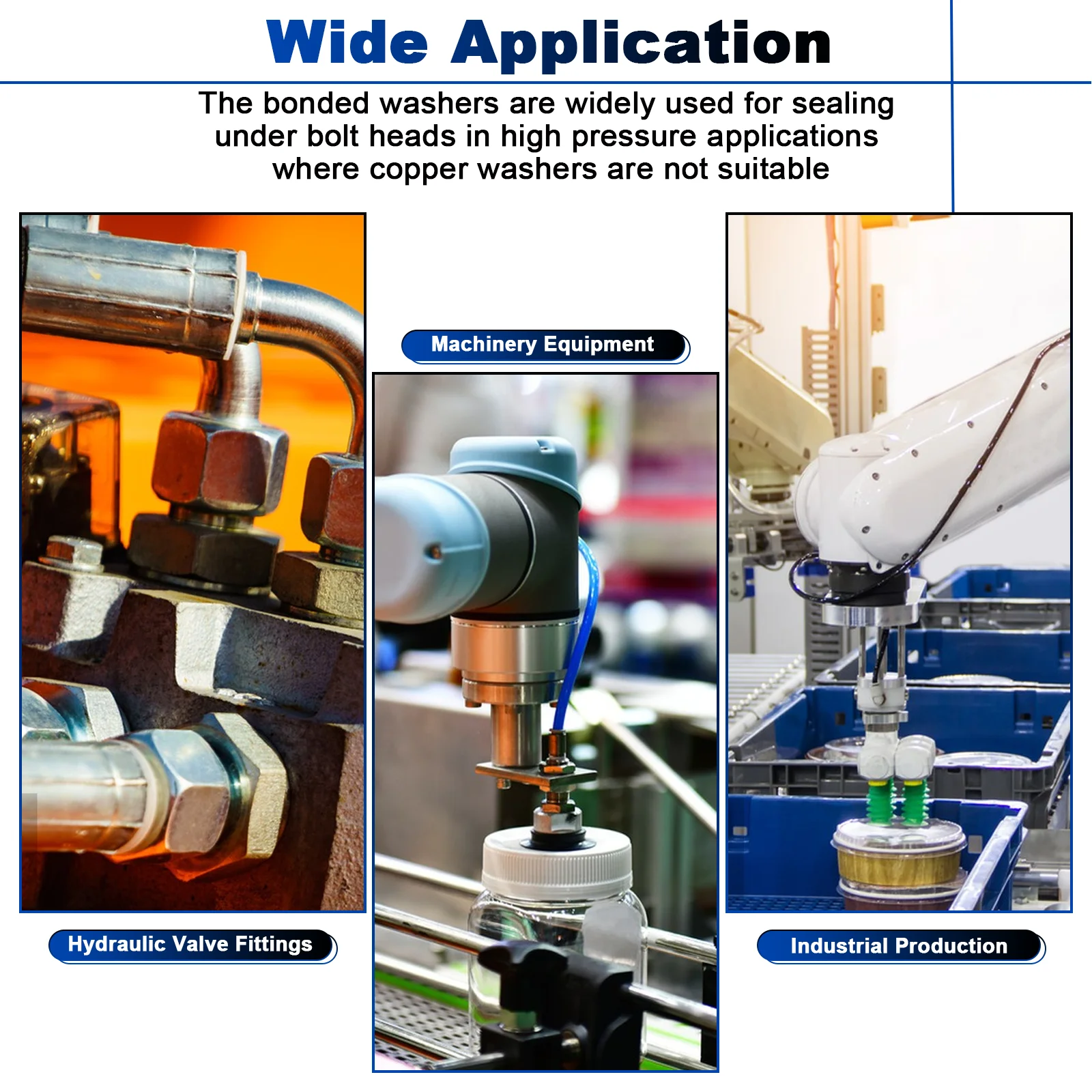 Уплотнительные шайбы M16 оцинкованные автомобильные резиновые с