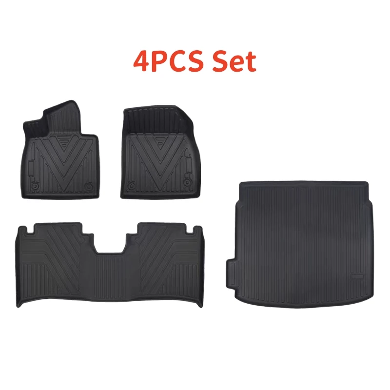 

Коврики и грузовые вкладыши TPE для ZEEKR 001 2025 2024, противоскользящие двухслойные коврики для защиты от любых погоды и коврики в багажник