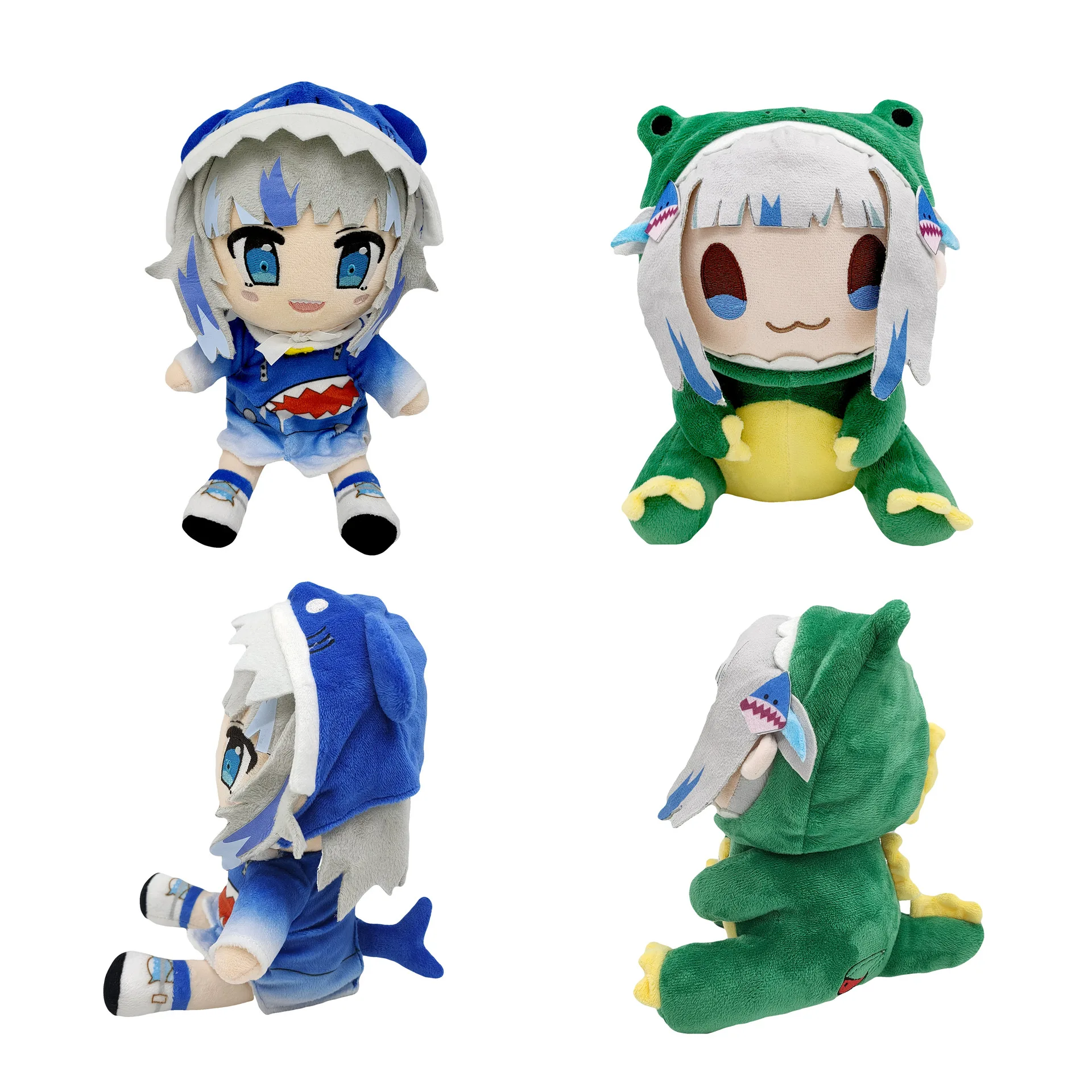 

20cm Cute Shark Girl Plush Stuffed Dolls Game VTuber Hololive English Gawr Gura Takodachi Plushie Toy Pillow Cosplay Props Gift