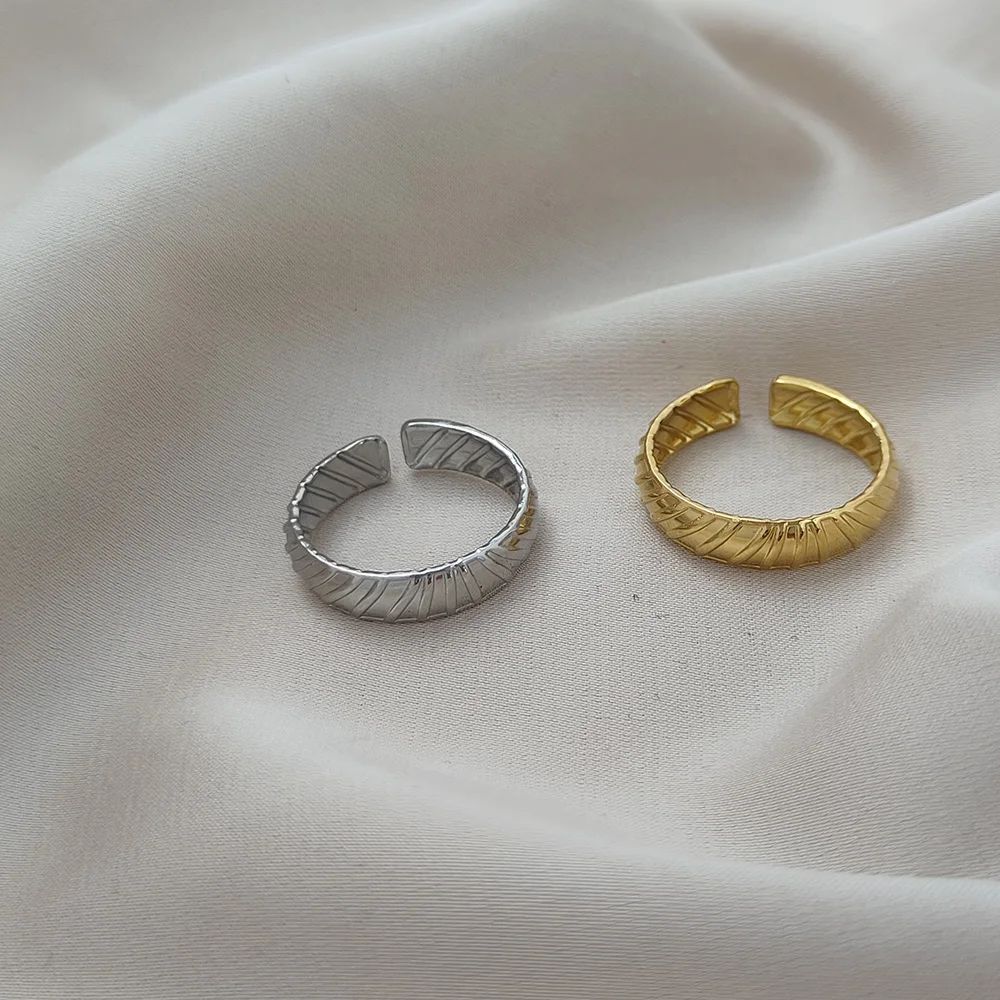 

Stainless Steel Women Rings Geometric Heart Aesthetic Adjustable Open Finger Ring Fashion Party Jewelry Gifts Wholesale