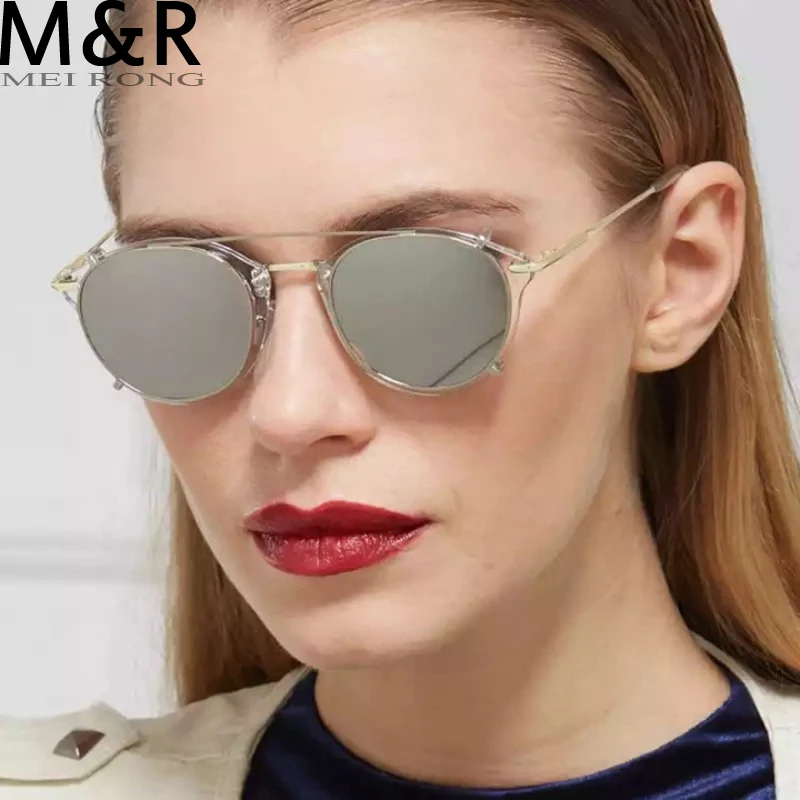 2022 модные стильные съемные солнцезащитные очки в стиле стимпанк, винтажные брендовые дизайнерские солнцезащитные очки в стиле ретро, солнцезащитные очки