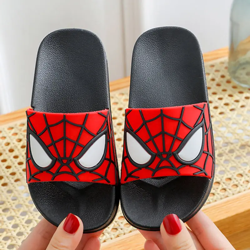 

Disney Marvel Spiderman Baby Slides Shoes Summer 2022 New Beach Shoes Kids Non-slip Bathroom Slippers Girls Toddler Shoes