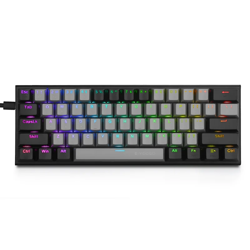 

Z-11 Portable Usb Wired Mechanical Gaming Keyboard Rgb Switch Backlit 61 Keys Gamer Russian Portuguese For Computer Laptop