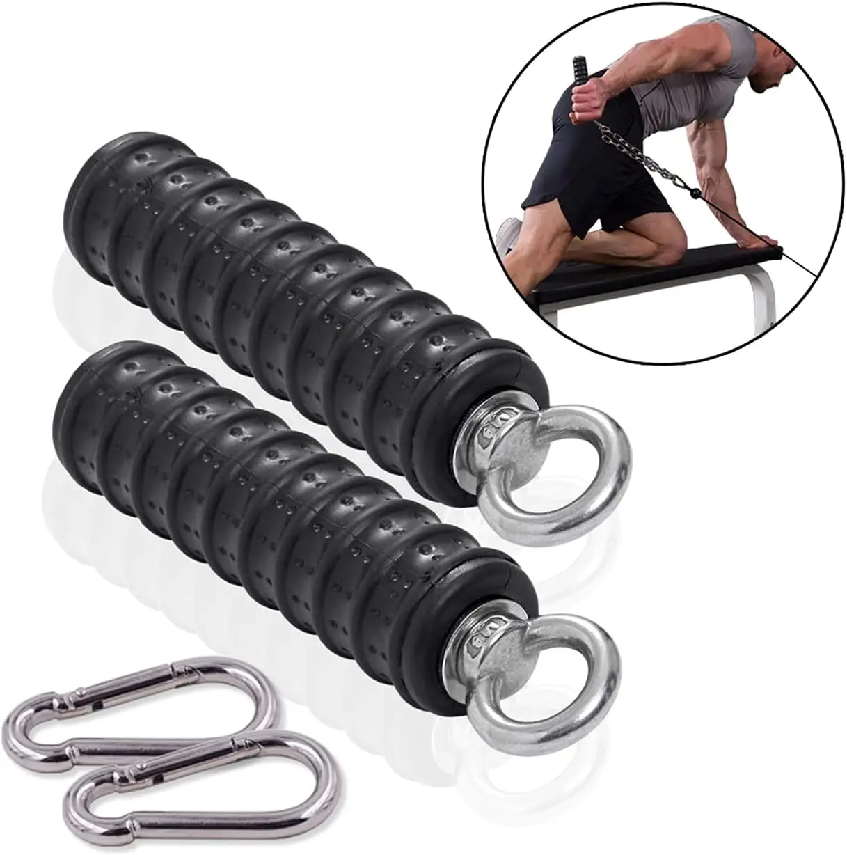 

1Pcs Push Down Single Gym Handle Tricep Strength Pull Up Hand Grips for Cable Machine Attachment Arm Fitness Equipment