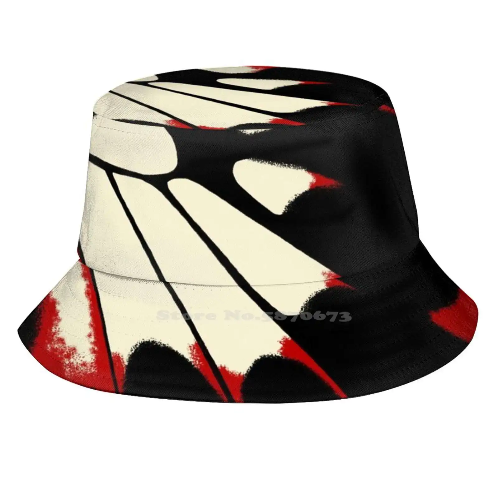 Крыло бабочки-Rumanzovia Шляпа от солнца Topi Рыбацкая кепка Панама бабочки Красный