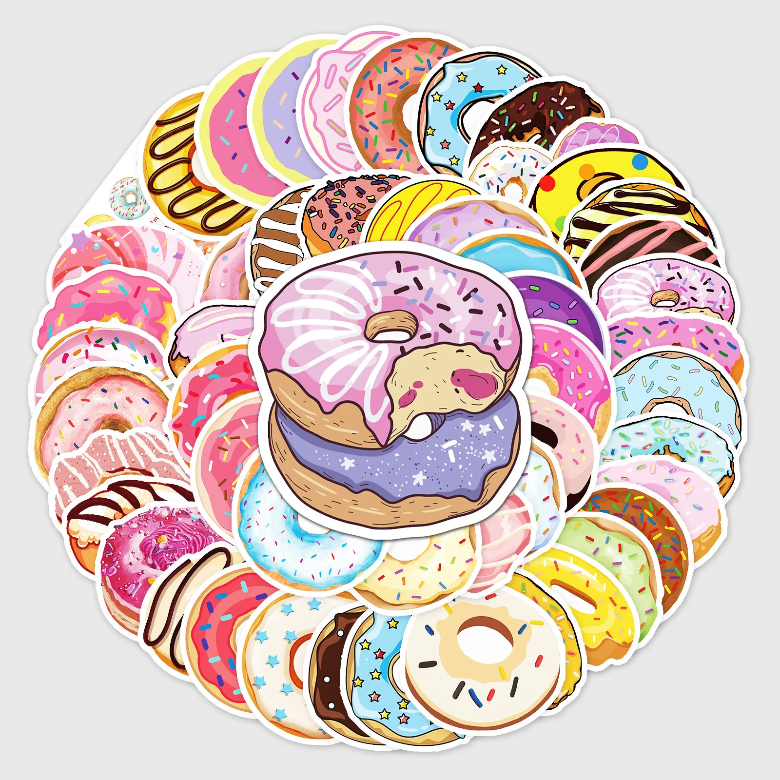 

10/30/50 donut graffiti stickers cartoon fresh stickers DIY skateboard luggage stickers waterproof