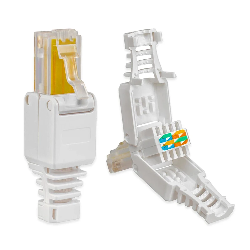 

(Бесплатная доставка) Linkwylan RJ45 Toolless Cat5e UTP полевой соединитель Cat6 Клеммная заглушка без инструментов Модульные вилки