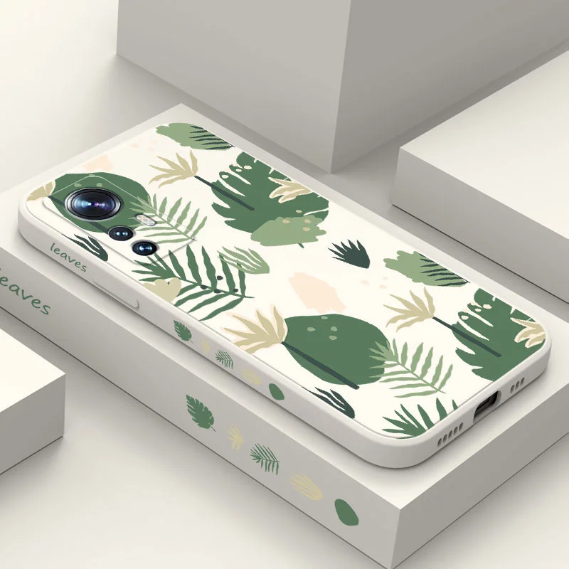 

Verdant Green Leaf Phone Case For Xiaomi Mi 12 11 Ultra lite 10 10S 9 11T 10T 9T Pro Lite Poco M4 X4 F3 X3 M3 5G Pro Cover