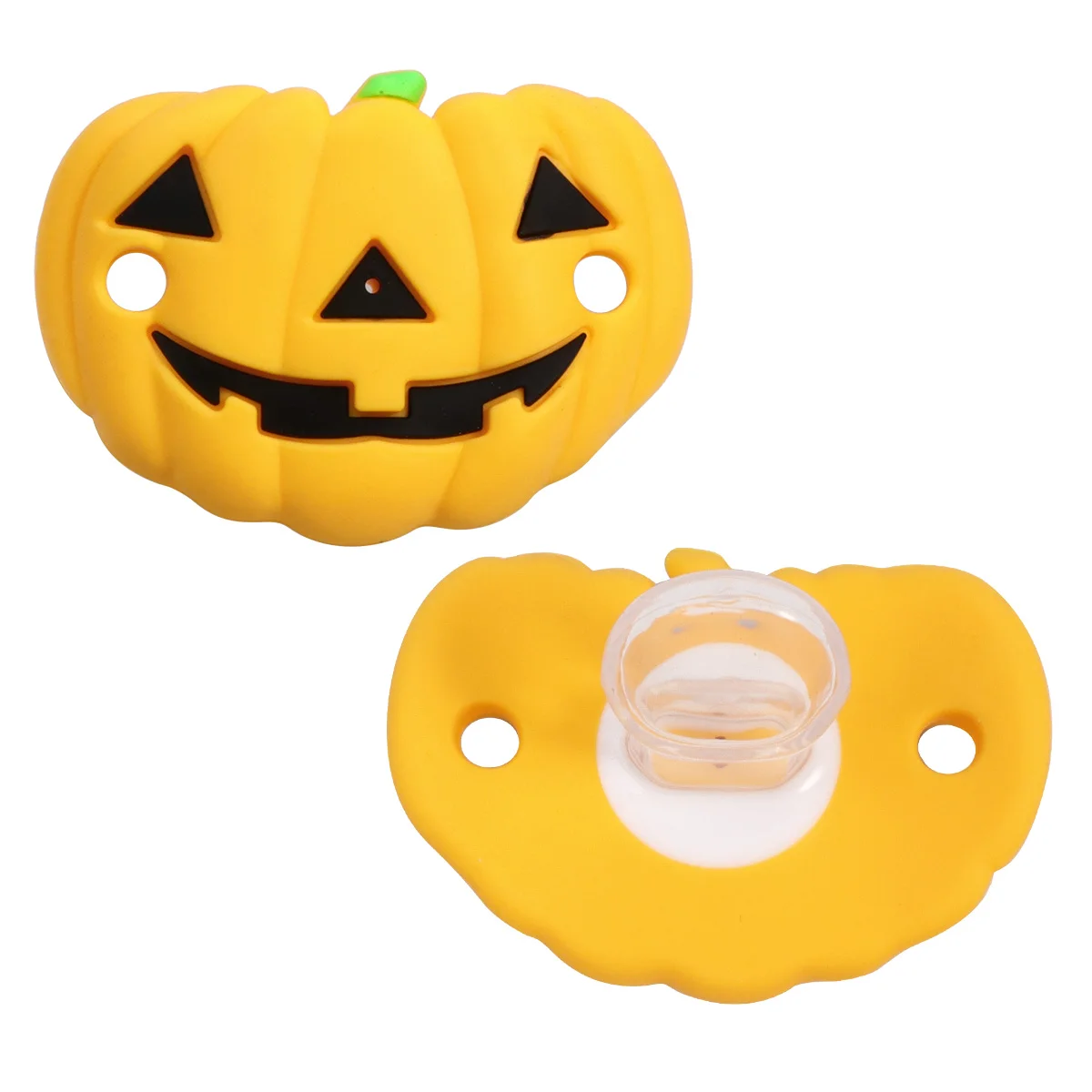 

2pcs Pacifier Silicone Novelty Pumpkin Vampires Fangs Pacifier Favors Gifts