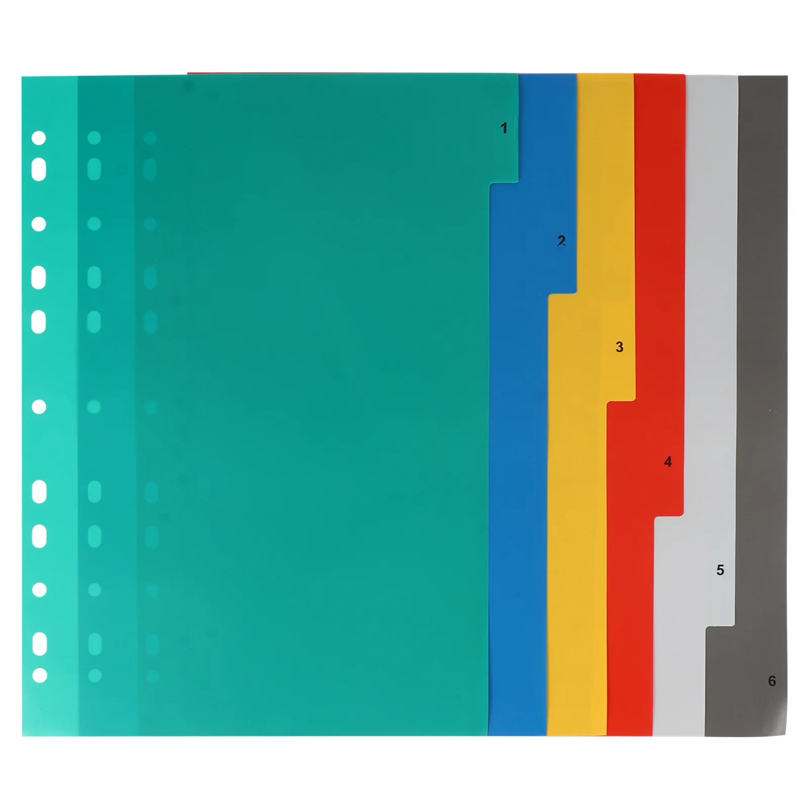 

24 Pcs Colored PP Binder Divider 11 Holes Archives Files Binder