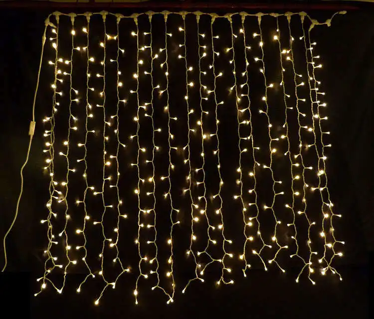 CONNECTABLE WARM WHITE LED CURTAIN LIGHTS WEDDING CHRISTMAS XMAS HOTEL LIGHTING