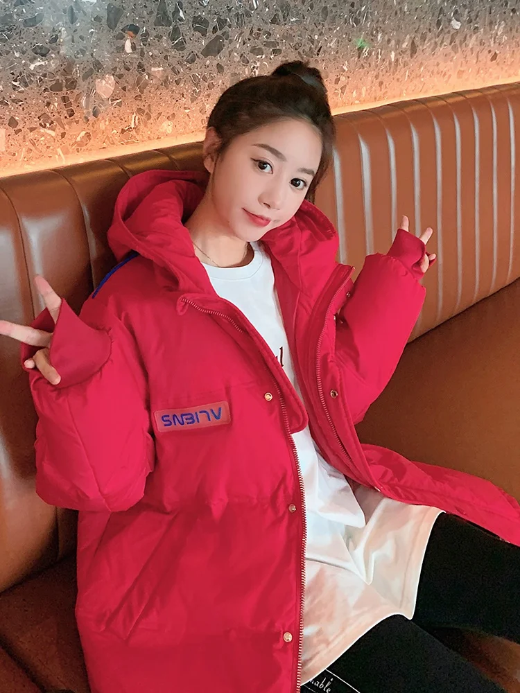 Oversized White Duck Down Women Winter Warm Jacket Hooded Solid Fashion Female Coat Short Parka Thicken Snow Wear