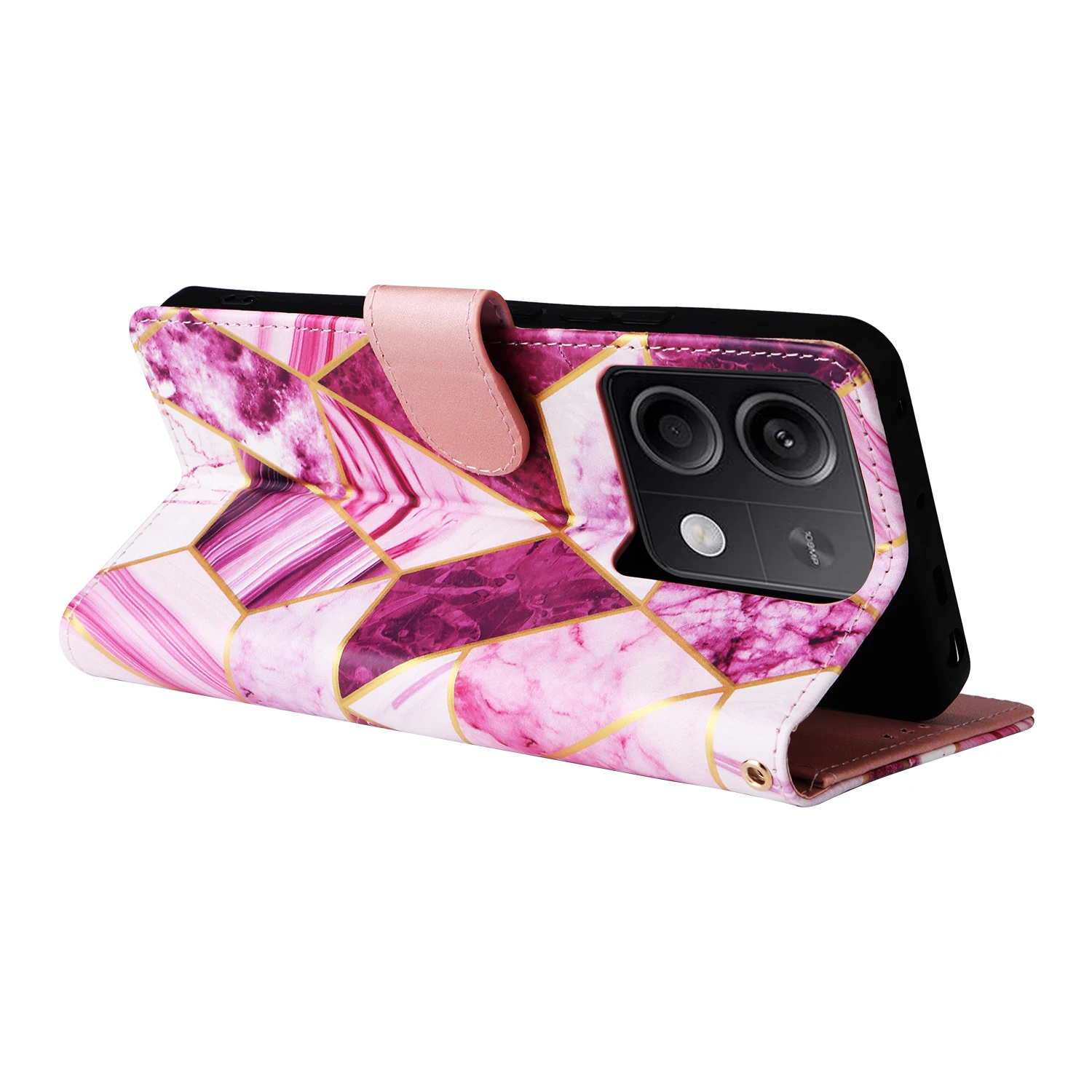 3X * кожаный кошелек с мраморными венами противоскользящий раскладной чехол для