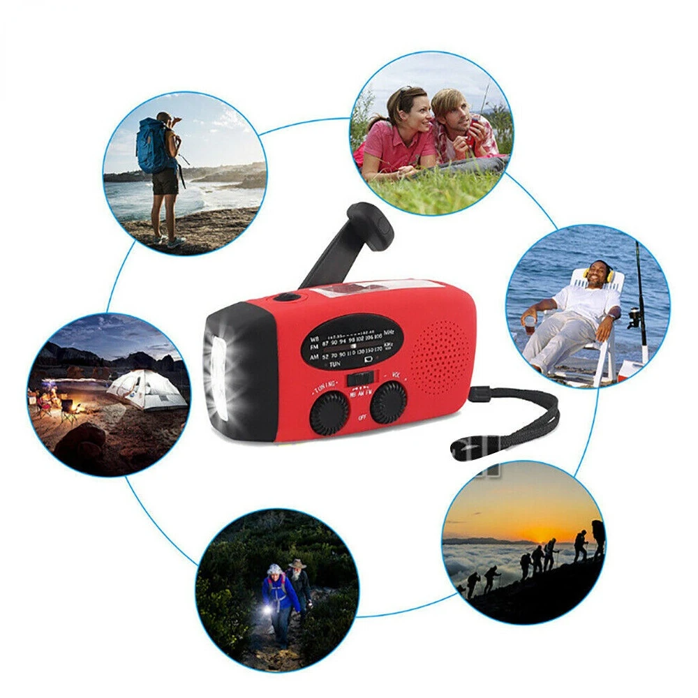 Портативный радиоприемник на солнечной батарее с антенной AM/FM/WB |