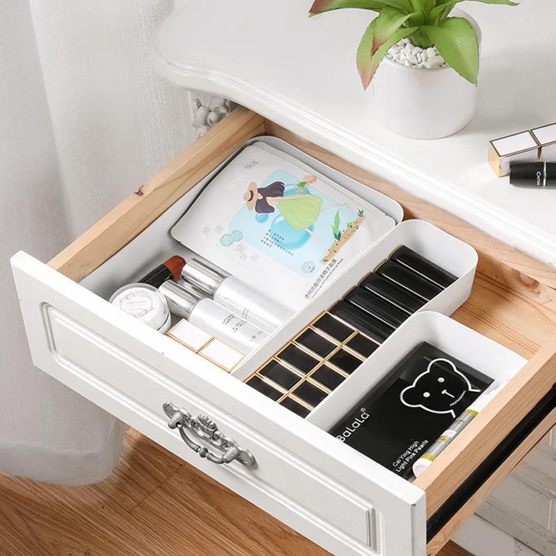 Storage Box Drawer Partition Stationery Sorting Sorting Box Cosmetic Box Plastic Storage Drawer Underwear Storage Rack SS