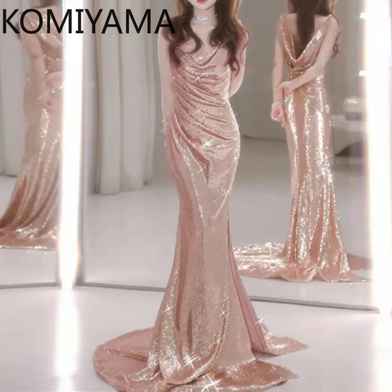 Вечернее платье по индивидуальному заказу новинка 2025 года банкетный темперамент