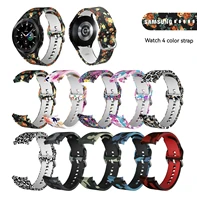 silicone strap for samsung galaxy watch 4 44mm 40mm fashion printed strap accessories for samsung galaxy watch 4 classic 4246mm