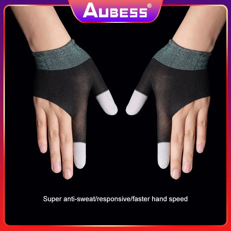 

Gaming Finger Thumb Sleeve Gloves Breathable Lightweight 2pcs Hand Cover Sweat Proof Sensitive Touch Screen Sensitive For Pubg