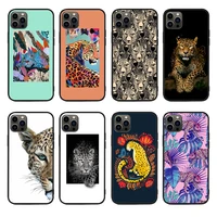 cartoon animal cool leopard phone case for iphone 13 13pro 12 11 pro max x xs xr xsmax 6 7 8plus cover