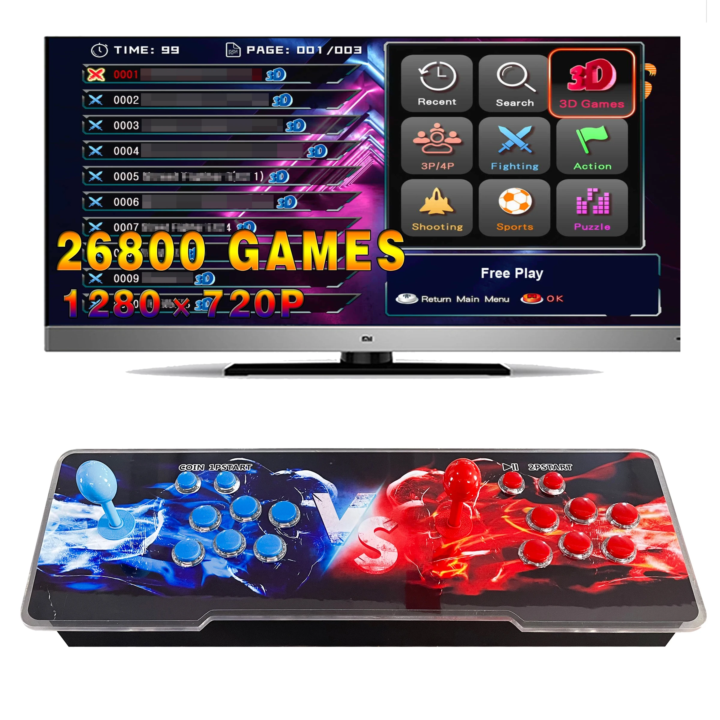 

Новый дизайн 3d Pandora Box HD 26800 в 1 Ретро аркадное Игровое видео Pandora игровая консоль