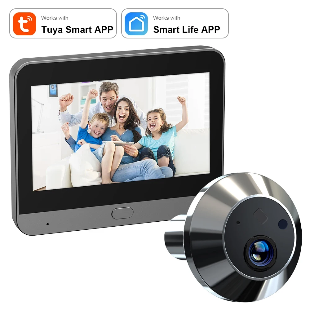 

Мини Smart Life Tuya 3MP дверной глазок