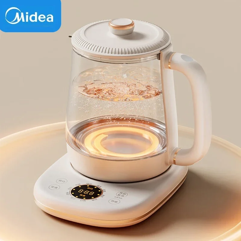 

Электрический чайник Midea, бытовой горшок для сохранения здоровья, 1,5 л, универсальный горшок для здоровья, регулируемая температура огневой мощи, чайный десерт