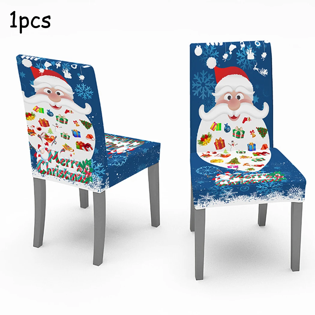 

Чехол для стула, декоративное украшение, Эластичные аксессуары для дома, вечеринки, ресторана, Рождества, стул, практичный подарок на Рождес...