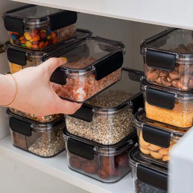 

Герметичные контейнеры для хранения пищевых продуктов с фотоэлементами, набор из 1 (2 шт.) прозрачный контейнер с крышкой