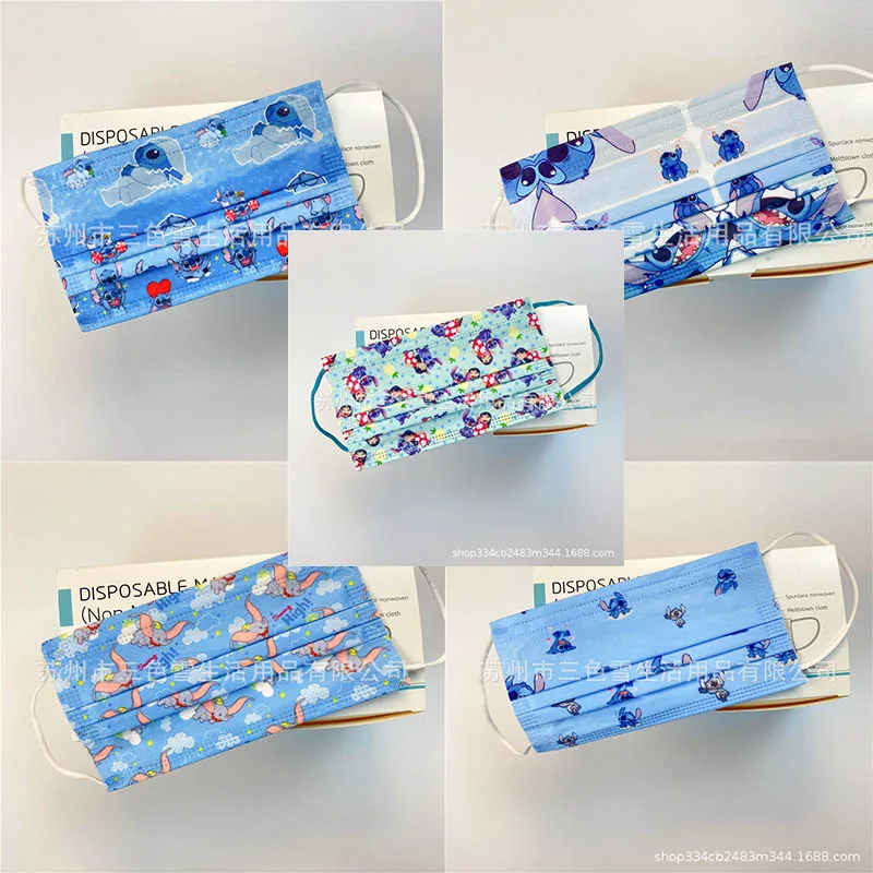 

Маска одноразовая мультяшная для детей и взрослых, 100 шт.