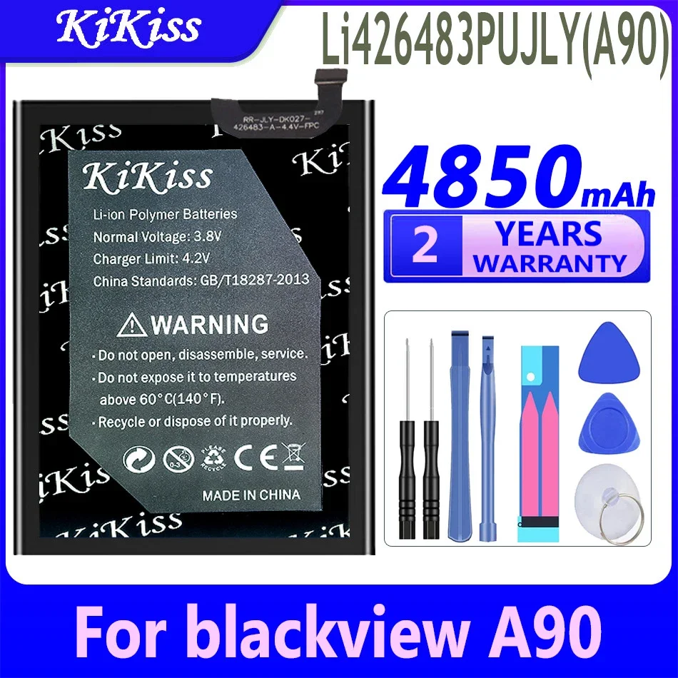 Мощная батарея KiKiss для Blackview A90 батареи большой емкости 4850 мАч Li426483PUJLY (A90)