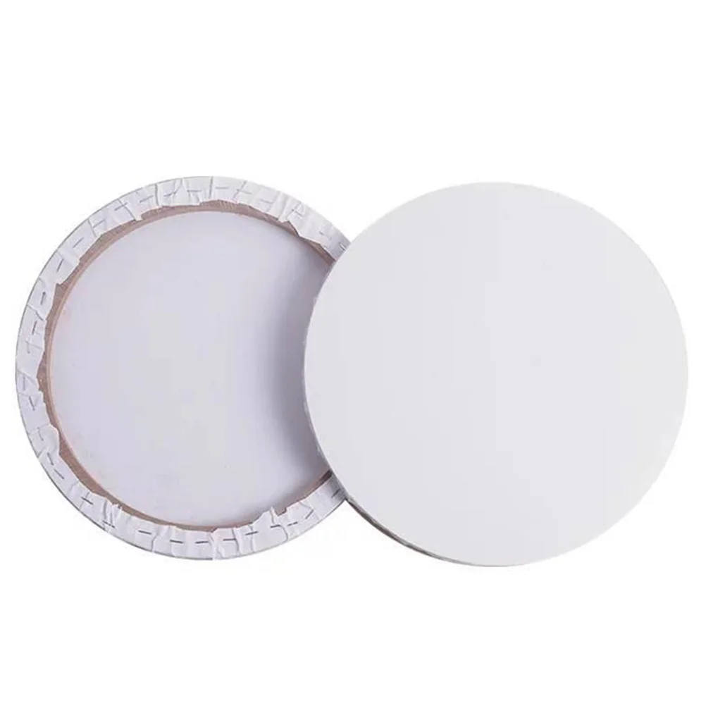 

2pcs White Round Canvas Panels Canvas Boards Artist Canvas Boards For Painting Drawing Oil Wall Decoration 20cm (