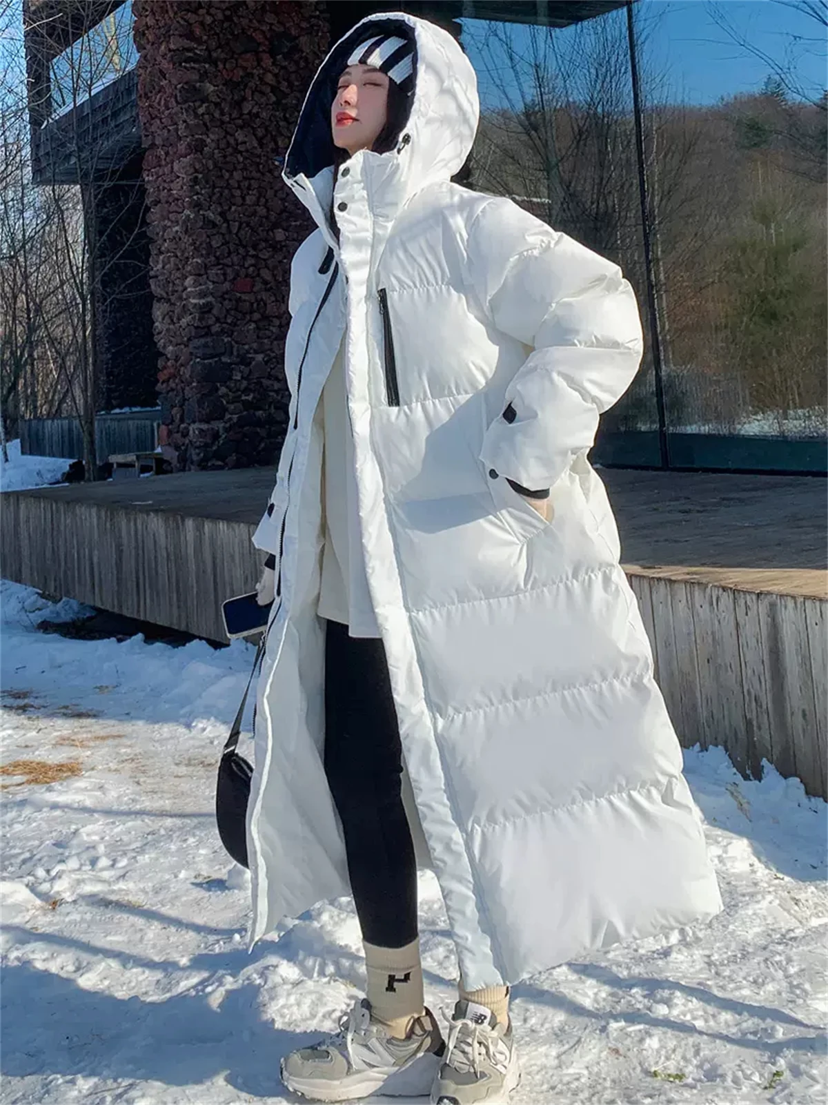 Down Cotton Jacket For Women In 2022 New Cotton Jacket Medium Length Over Knee Ins Loose and Thickened Cotton Jacket  Coat