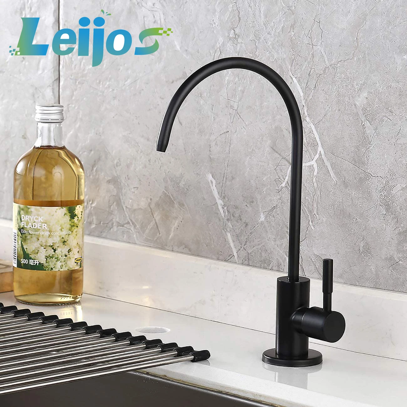 

Drinking Water Faucet, Kitchen Water Purifier Faucet for Non-Air Gap Reverse Osmosis Water Filtration System, Matte Black