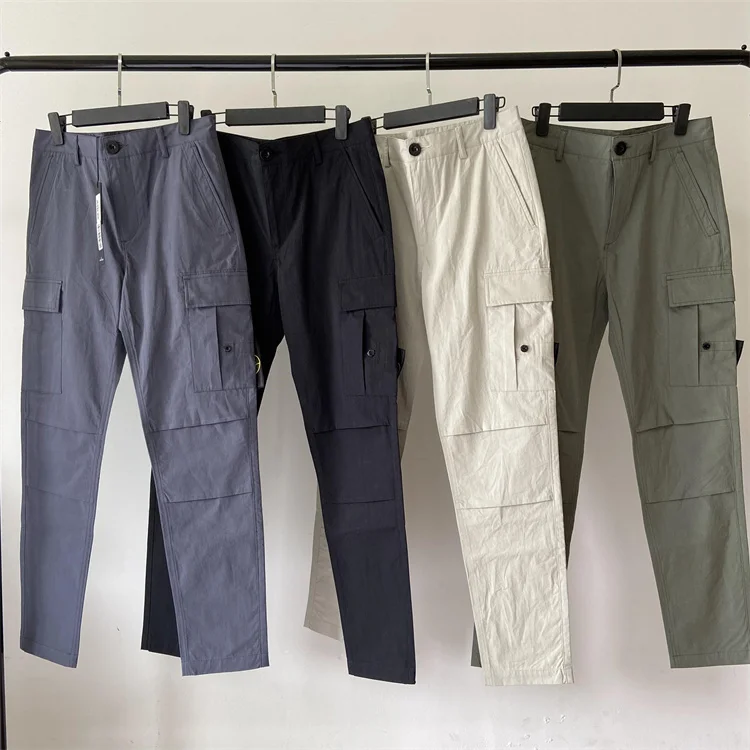 

Top Quality Men's Trousers Compass Badge Patch Casual Pants Europe And The United States Functional Wind Jogging Overalls