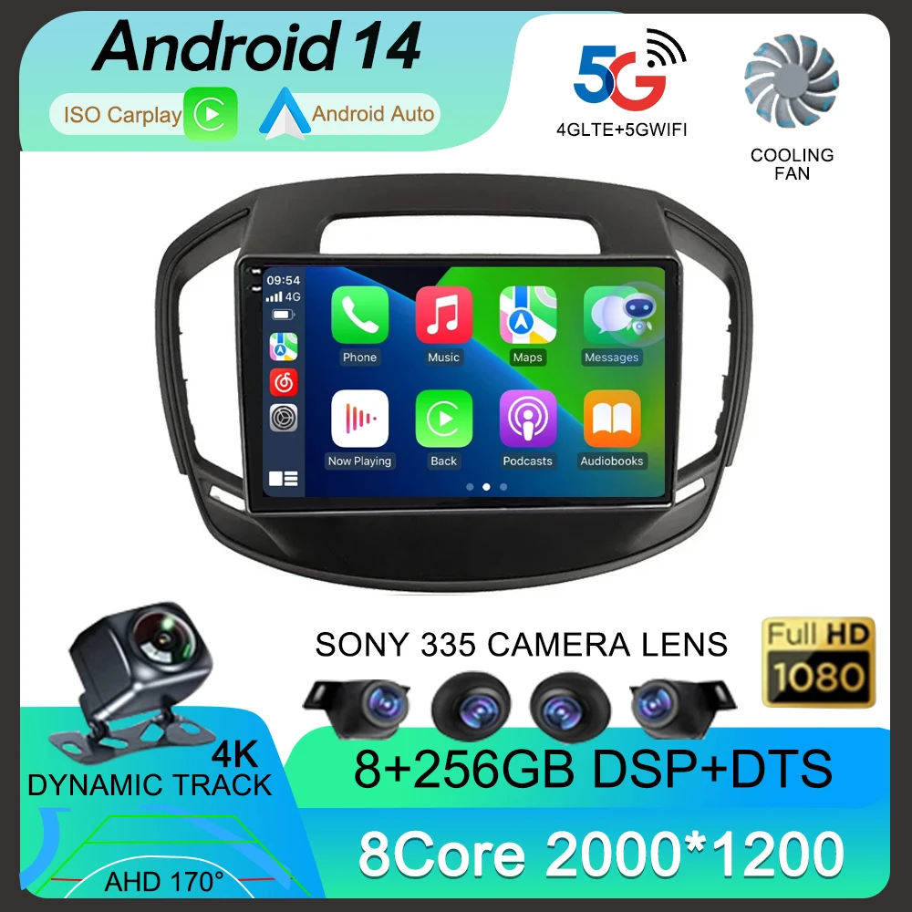 Автомагнитола Carplay для Opel Insignia мультимедийный видеоплеер на Android 14 автомобилей