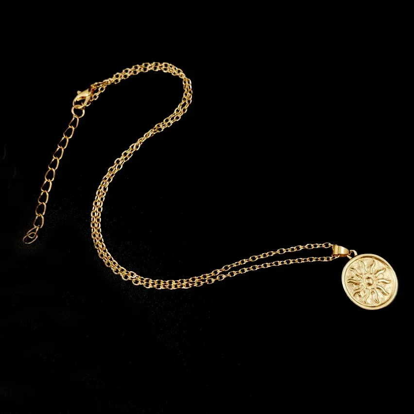 Винтажная модная круглая монета фотосессия Геометрическая короткая укороченная