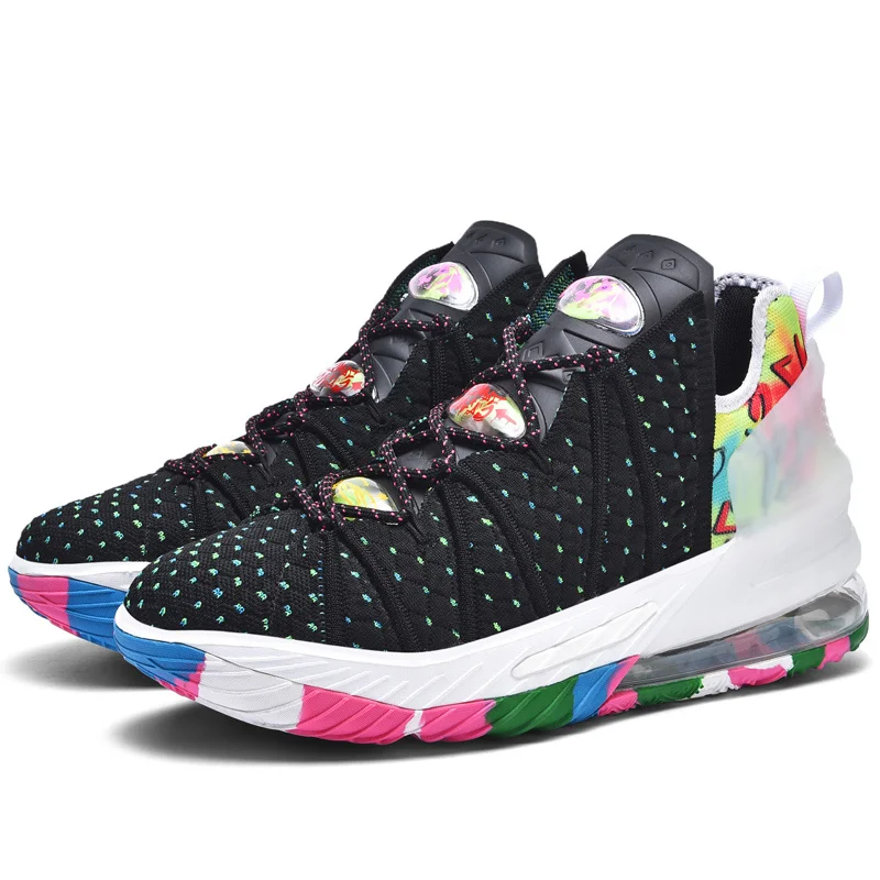 

New Design Unisex Black Professional Air Basketball Shoes for Men Women Streetball Fashion Luxury High Air Sneakers Men Baskets