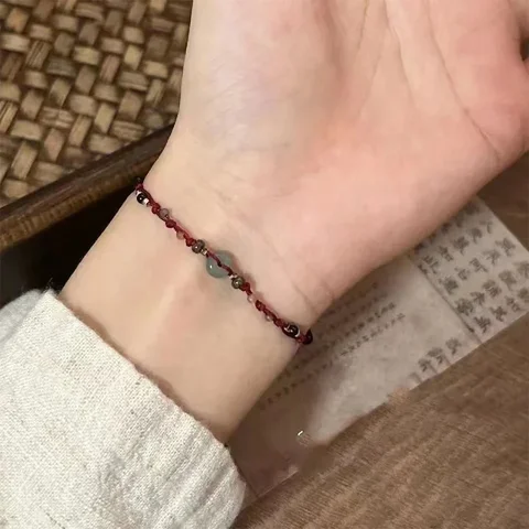 Регулируемый браслет ручной работы в китайском стиле в стиле ретро, браслет-подвеска из бисера, модный регулируемый браслет для пары