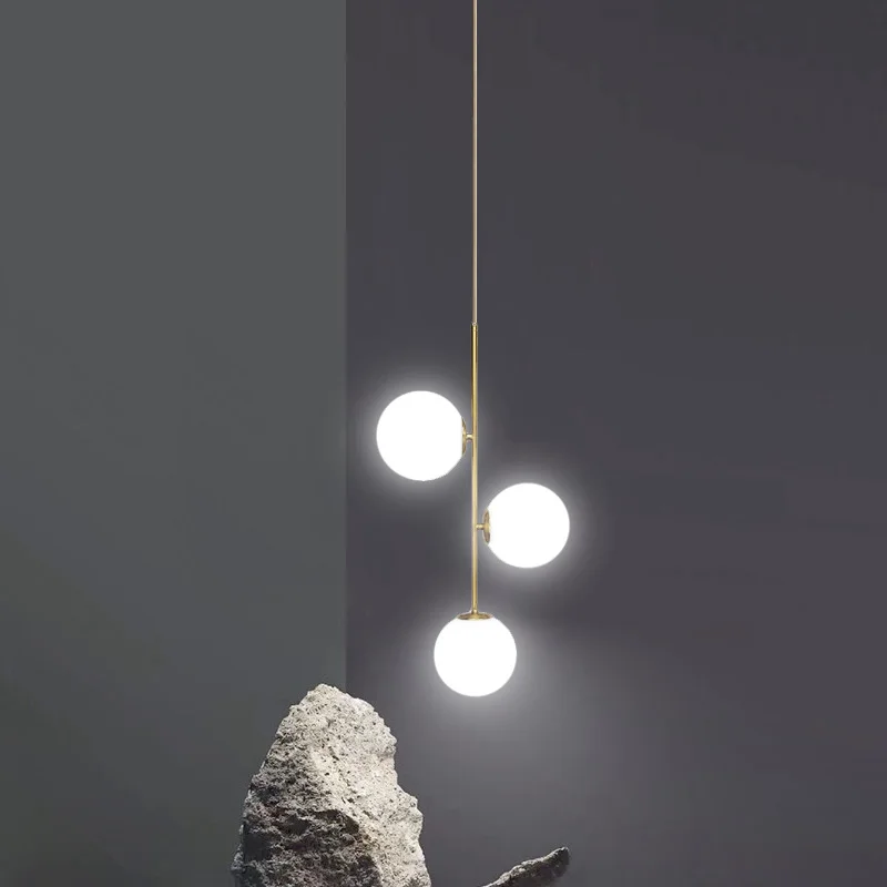 

Nordic Modern LED Chandelier Fixtures Glass Ball Pendant Light Dining Room Bedroom Art Decor Restaurant Luxury Hanging Lamp