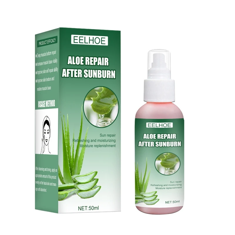 

50ml Natural Aloe Deep Moisturizing Spray Anti-aging Oil Control Pore Shrinkage Summer Sunscreen Spray Repair Damaged Skin