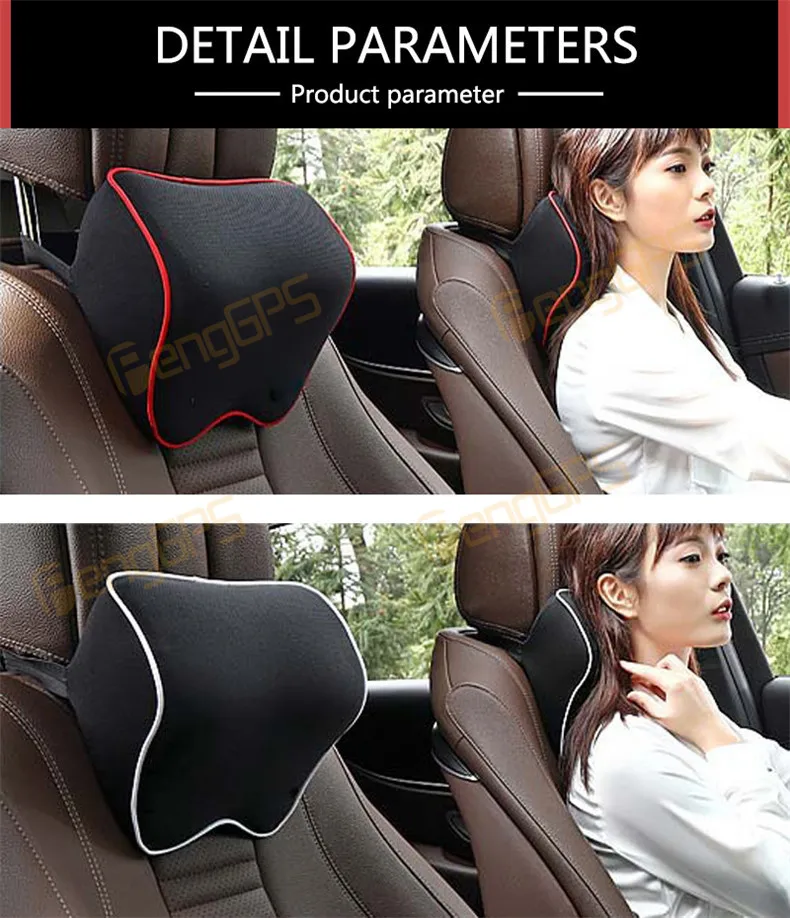 

Car Neck Headrest Pillow Car Accessories Cushion Auto Seat Head Support Neck Protector Automobiles Seat Neck Rest Memory Cotton
