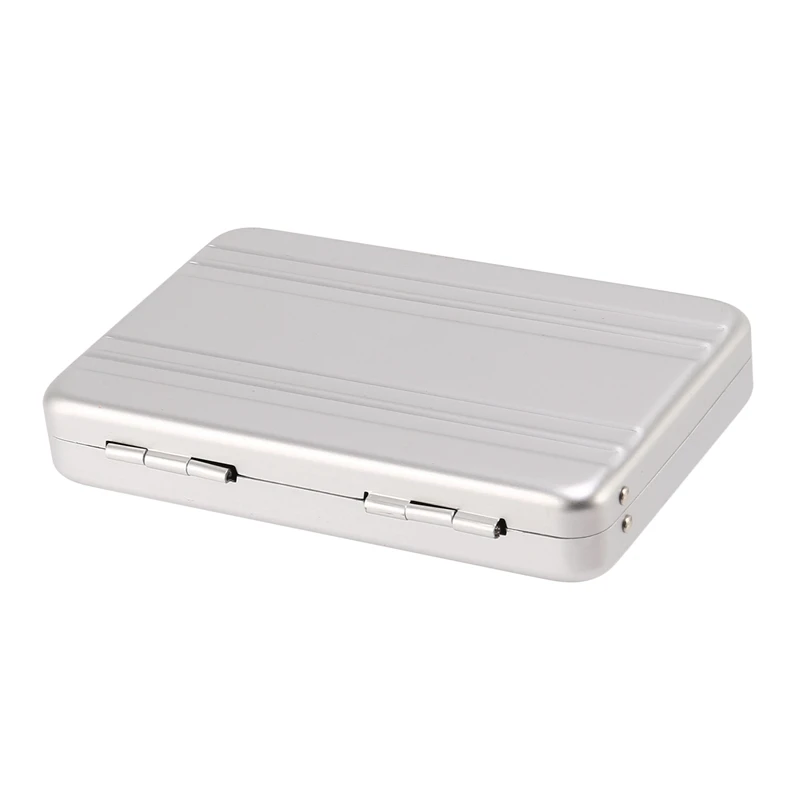 Aluminum password box Card Case Mini suitcase Password briefcase Silver | Stock