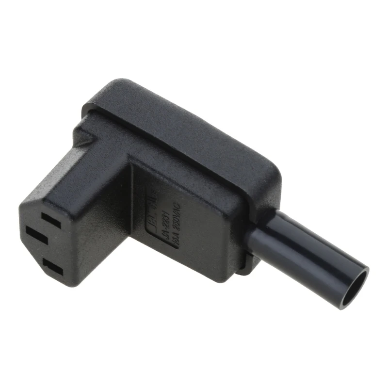 90 Degree Angled IEC 320 C13 Female Plug 10A 250V Power Cord Cable Connector