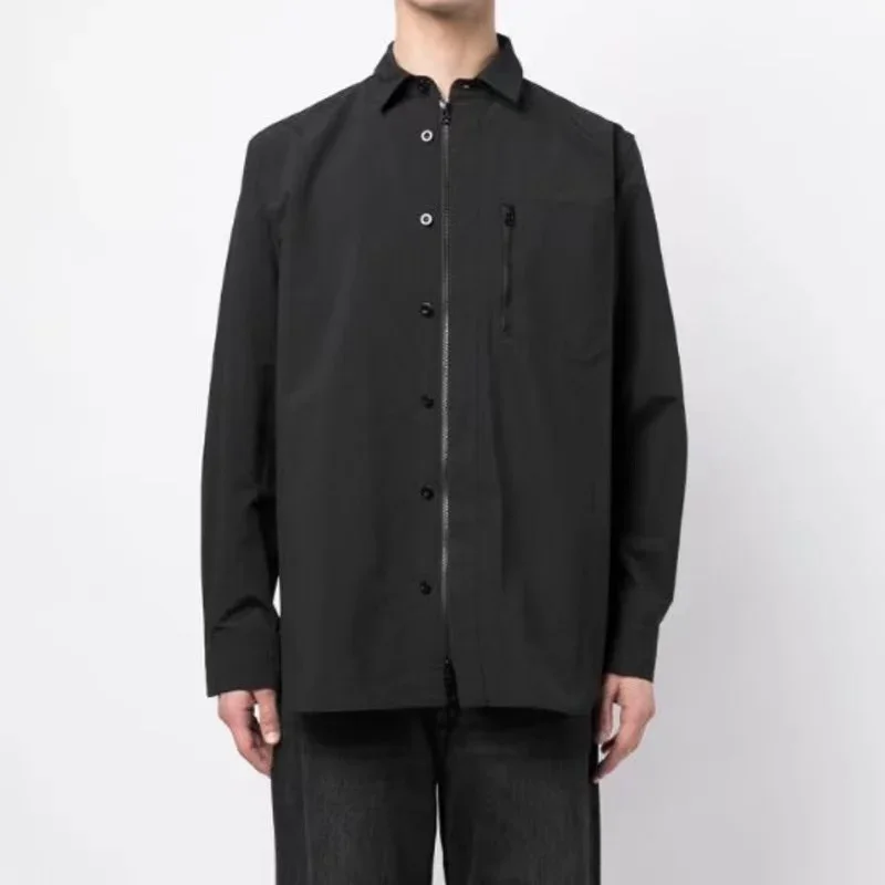 Мужская куртка на молнии с накладными карманами Y2K