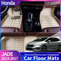 3pcs leather car floor mat car styling interior accessories mat floor carpet floor liner for honda jade 2014 2017