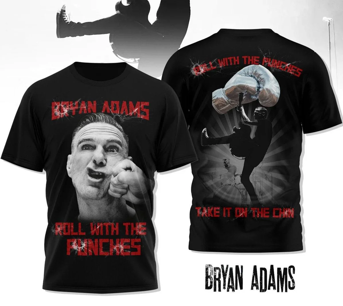 Фото Классические футболки Bryan Adams Rock с 3D принтом, уличная одежда унисекс, летние мужские и женские трендовые футболки в стиле хип-хоп с короткими рукавами, большие топы Y2k №1