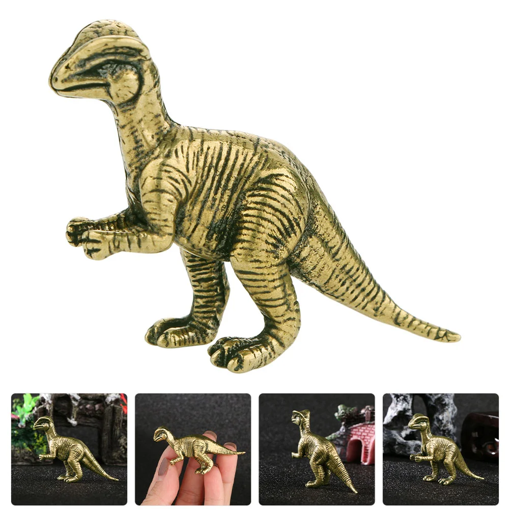 

Brass Dinosaur Ornament Desktop Sculpture Statue Vintage Office Decor Christmas Small Figurines Child Toys